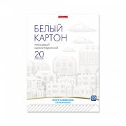 Белый картон глянцевый в папке ErichKrause, А4, 20 листов, игрушка-набор для детского творчества