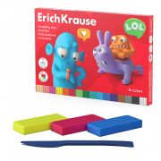 Пластилин классический ErichKrause Jolly Friends 16 цветов со стеком, 288 г