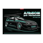 Альбом А4 20л « Академия Групп » Black car, склейка, обложка- мелованный картон, УФ-лак, блок- офсет 100г/м2