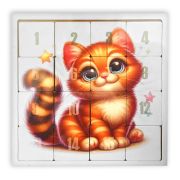 Игра логическая « Задира » Пятнашки. Котёнок 22*22*0,5см, дерево, термоусадочная пленка