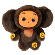 382871 Игрушка мягкая Чебурашка с пластиковой мордочкой, 17 см, муз. чип, в пак МУЛЬТИ-ПУЛЬТИ