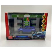 380829 Игрушка пластик свет-звук АВТОЗАПРАВОЧНАЯ СТАНЦИЯ 21 см, С МАШИНКОЙ, кор. Технопарк
