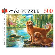 Artpuzzle. ПАЗЛЫ 500 элементов. РЫЖИЕ СОБАКИ У ОЗЕРА (Арт. ФК500-0451)