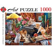 Artpuzzle. ПАЗЛЫ 1000 элементов. КОТЯТА В КАБИНЕТЕ (Арт. Ф1000-0459)