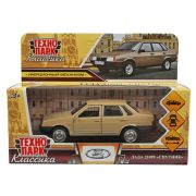 353525 Машина металл LADA-21099 «СПУТНИК» 12 см, двери, багаж, инерц, бежевый, кор. Технопарк