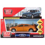 270430 Машина металл FORD MONDEO 12 см, двери, баг, инерц, золотой, кор. Технопарк