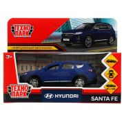 338056 Машина металл HYUNDAI SOFT 12 см, двери, багаж, инер, синий, кор. Технопарк