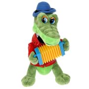 Игрушка мягкая СОЮЗМУЛЬТФИЛЬМ Крокодил Гена с аккордеоном 21см озвучен МУЛЬТИ-ПУЛЬТИ в кор.24шт