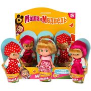 381112 Кукла Маша и Медведь в конверте 15 см, без звука, в дисплее, кор КАРАПУЗ