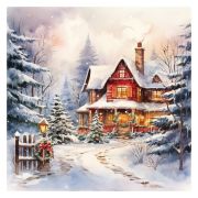 Алмаз. моз. (класс.) 20х20 см c подр., с полн. заполн.(24цв) Декабрьское утро.  (Арт. НД-7621)