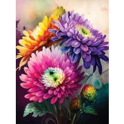 Алмаз мозаика (блест.) 30х40 см, с подр., с полн. заполн. (30цв.) Астры (арт. АЛМ-0035)