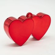 Грузик д/шара два сердца красный 12*6,5 см /К