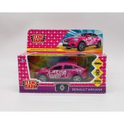 Машина металл RENAULT ARKANA ДЛЯ ДЕВОЧЕК 12 см, двер, багаж, инер, роз, кор. Технопарк в кор.2*36шт