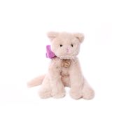 Кот 30 см бежевый/фиолетовый Lapkin