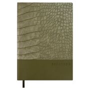 Ежедневник недатированный ESCALADA, А5, 160 л., арт. 67251/ 15 КРОКО ТАБАЧНЫЙ (кожзам: 146x211 мм, мягкий переплёт, запаянный край, материал обложки: искусственная кожа «Кроко», искусственная кожа «Манчестер»; способ крепления блока: ниткошвейный;