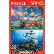 НАБОРЫ ПАЗЛОВ 2в1 (500+500) ВЕЛИЧЕСТВЕННЫЕ КОРАБЛИ (Арт. ХП500-4306)