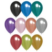 Воздушные шары,  100шт., М12/30см, MESHU, хром, ассорти