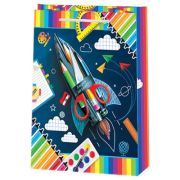 Пакет бумажный « Мир открыток » 18*22,7*10см Школьные принадлежности