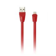 Кабель Smartbuy 8-pin для Apple, плоский, резина длина 1 м, красный BOX(iK-512r-NBred)