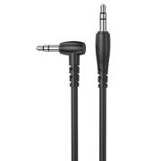 Кабель AUX, Jack 3,5mm(m) - Jack 3,5mm(m) Borofone BL10, 1.0м, круглый, силикон, боковой, цвет: чёрн