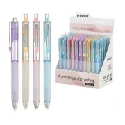 Ручка шариковая автоматическая « Piano » синяя 0,7мм, резиновый держатель, чернила на масляной основе, клип, цвет корпуса - ассорти