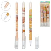 Ручка пиши-стирай « KWELT » Capybara, гелевая 0,5мм синяя, с силиконовым ластиком, ассорти 3 дизайна, пластиковая упаковка