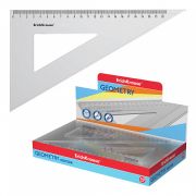 Угольник пластиковый ErichKrause Clear, 60°/22см, прозрачный (в коробке-дисплее по 30 шт)