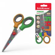 Ножницы ErichKrause Junior Decor, Color Bricks с принтом на лезвиях, 13см (в блистере по 1 шт.)