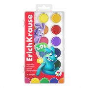 Краски акварельные ErichKrause Jolly Friends 18 цветов (в пластиковой коробке с европодвесом)