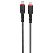 Кабель Type-C - Type-C HOCO X59 Victory, 1.0м, круглый, 3,0А, PD60Вт нейлон, цвет: чёрный (1/33/330)