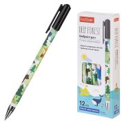 Ручка шариковая « Hatber » Deep Forest синяя 0,7мм, толщина письма 0,35мм, чернила на маслянной основе, ассорти, с колпачком и клипом, картонная упаковка, 10702070/291021/0351726