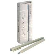 Ручка шариковая « Linc » Pentonic Frost черная, 0,7мм, толщина письма 0,35мм, игольчатый пишущий узел, одноразовая, серый круглый корпус, колпачок с клипом, 10013160/090423/3161070