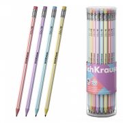 Чернографитный карандаш пластиковый ErichKrause Blend, шестигранный, с ластиком, НВ (в тубусе по 42 шт.)