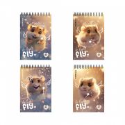 Блокнот на спирали ErichKrause Fluffy, А6, 60 листов, клетка_MIX-PACK