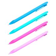 Ручка шариковая автоматическая OfficeSpace «Light Trio» синяя, 0,7мм, трехгранная, корпус ассорти