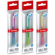 Ручка шариковая автоматическая Berlingo «Radiance» синяя, 0,7мм, корпус ассорти, пакет с европодвесом