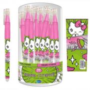 74476 Ручка гелевая прорезиненная Hello Kitty со стираемыми чернилами с эргономичной резинкой для пальцев, цвет чернил синий 0,5 мм в пластиковом тубусе