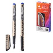 Ручка гелевая « Basir » синяя 0,5мм, толщина письма 0,25мм, игольчатый наконечник, рифленый держатель, корпус золотого цвета, картонная упаковка, 10013160/060524/3153494