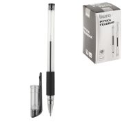 Ручка гелевая « Buro  » Urgent, черная, 0,5мм, игольчатый пишущий узел, пластиковый корпус, резиновый держатель, сменный стержень 130 мм, картонная упаковка, 10702070/111224/B507412