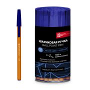 Ручка шариковая арт. 59412 / 30 ОРАНЖЕВЫЙ КОРПУС (ПВХ тубус, 30 шт., ассорти, неавтоматическая, 8х150 мм, цвет корпуса: оранжевый, материал корпуса: полипропилен, покрытие корпуса: глянцевое непрозрачное, 0,7 мм, цвет чернил: синий, стержень: однора