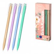 Ручка шариковая ErichKrause Slim Stick Pastel Bloom 0.7, цвет чернил синий (в коробке по 12 шт.)