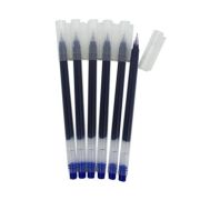 Ручка гелевая DC-83 (син) 0,5мм, игольчатый стержень, прозрачный круглый корпус, в пакете (50/3600)