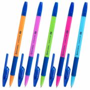 Ручка шариковая с грипом BRAUBERG «ULTRA GT MIX», СИНЯЯ, корпус ассорти, линия 0,35 мм, 144055