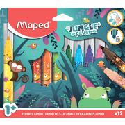 846900 JUNGLE FEVER JUMBO Фломастеры макси с заблокированным пишущим узлом, суперсмываемые, декориро