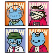 Тетрадь 96 л. А5+ кл. скреп. офс. Schoolformat ПРИКОЛЬНЫЙ КОТ мел. карт., спл. УФ-лак