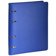 Тетрадь со см. блоком 120 л. А5 кл. на кольцах INFORMAT СИНЯЯ кож/зам