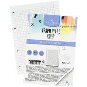 Сменный блок 100 л. А5 линовка: серая кл. LOREX GRAPH REFILL