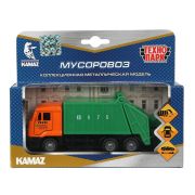 Машина металл KAMAZ МУСОРОВОЗ, 12 см, двери, подвиж.дет., инерц., кор. Технопарк в кор.2*24шт