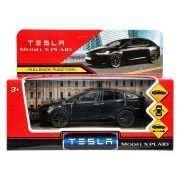 Машина металл tesla model x plaid 12 см, двери, черн, кор. Технопарк в кор.2*36шт