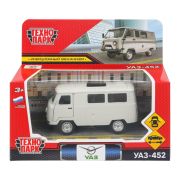 Машина металл уаз-452 «буханка» 10,5 см, дв, инерц, серебристый, кор. Технопарк в кор.2*36шт